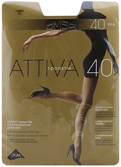 Omsa колготки ATTIVA 40 (Fumo, 5)