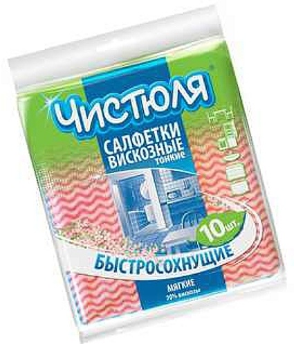 Чистюля Салфетка вискозная п\п 3 шт