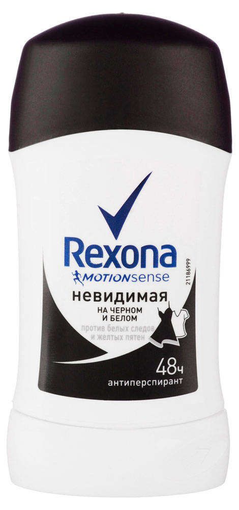 Rexona Дезодорант-стик женский Антибактериальный невидимый на черном и белом 45гр