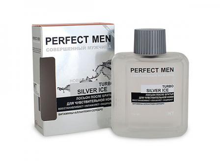 PERFECT MEN Лосьон после бритья Turbo Silver ice  100 мл